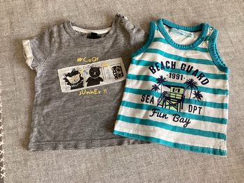 Tee-shirts  et débardeur 3 mois ( lot de 2 )