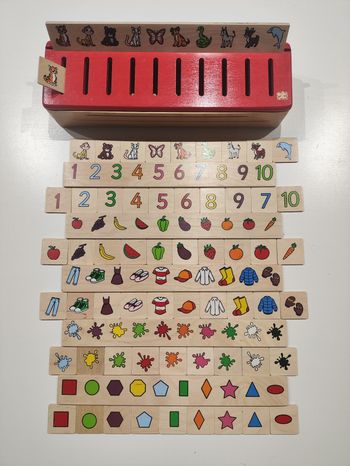 Boîte de tri 6 réglettes Pédagogique Pédagogie Montessori Bois - Jeu Educatif Enfant Jouet Éveil