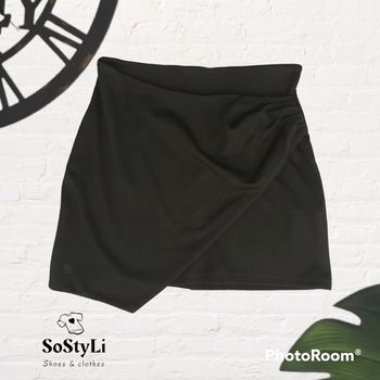 Mini jupe noire asymétrique Even&Odd Taille M