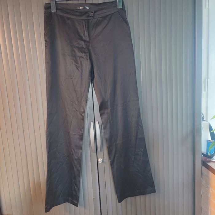 Pantalon droit noir brillant 40 mim
