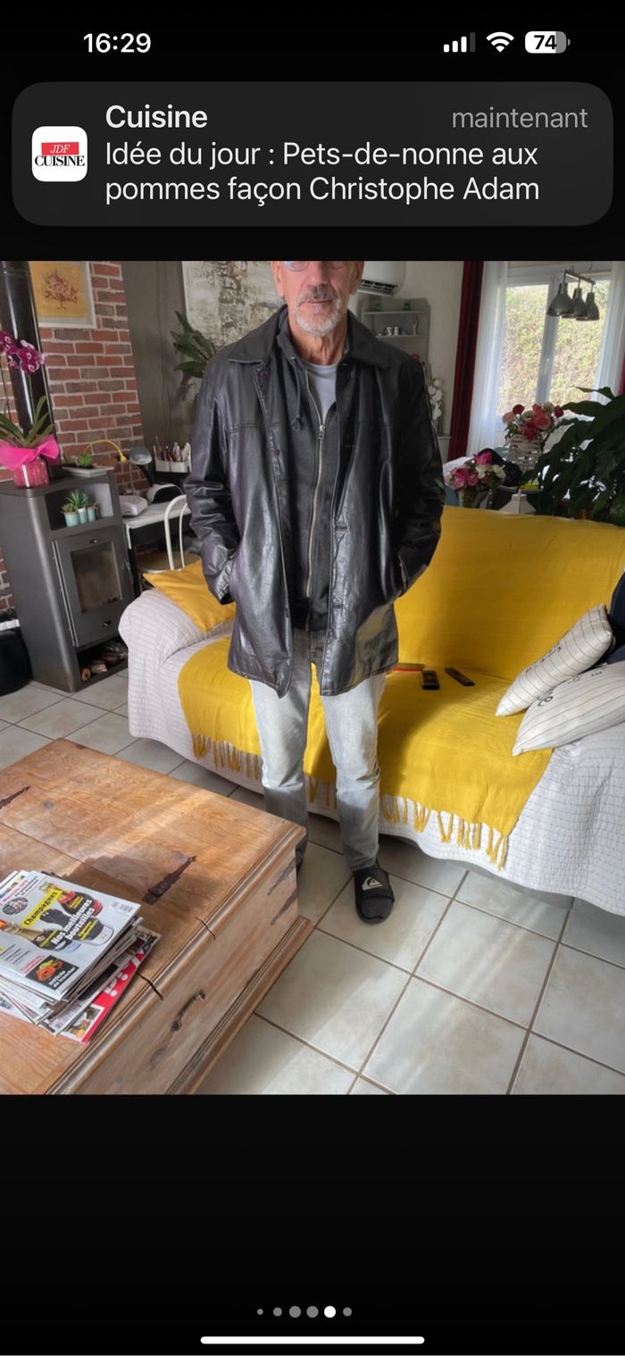 Manteau homme cuir Brice t M/L - photo numéro 4