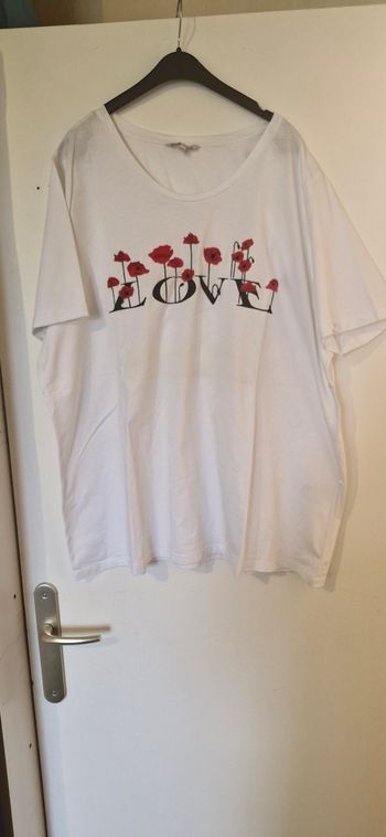 Tee-shirt blanc love
