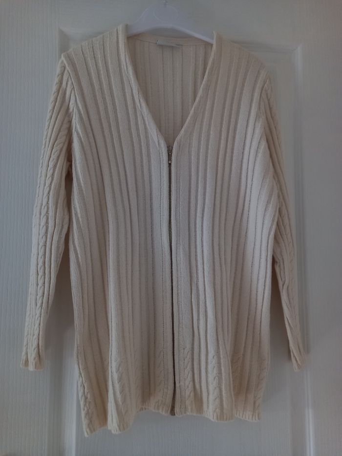 Gilet long crème marque Mandoline taille M