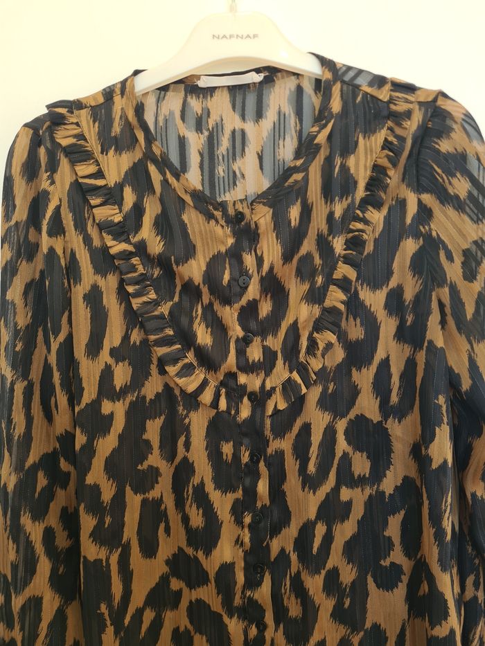 Chemisier blouse mango taille S - motif léopard