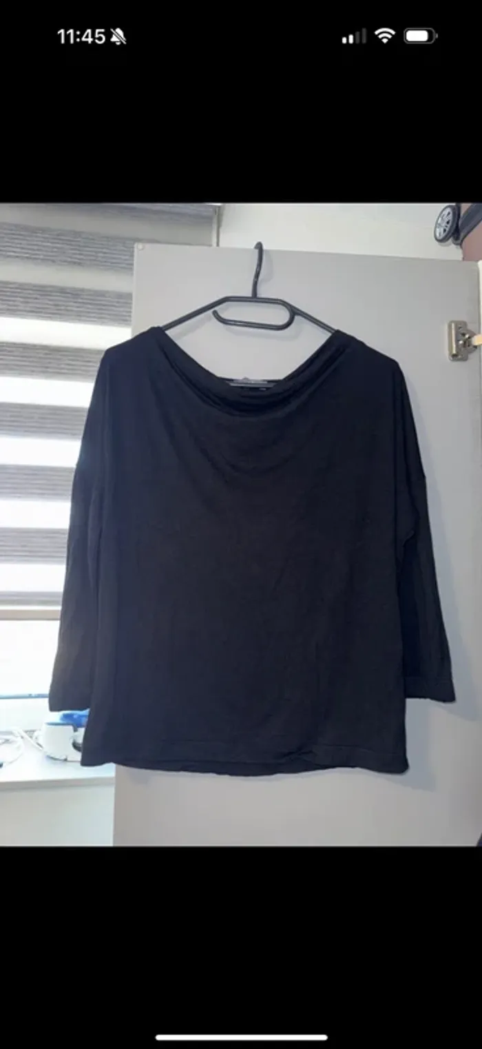 Blouse noir taille L c&a bonne etat - photo numéro 3