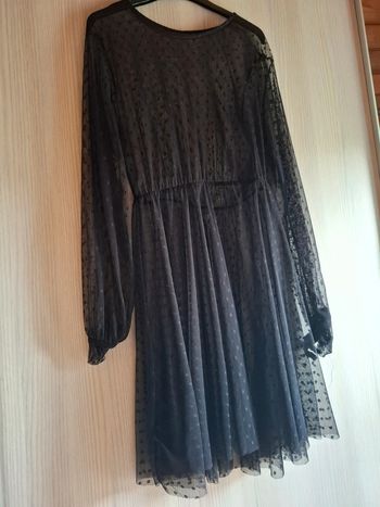 Sous robe transparente noir