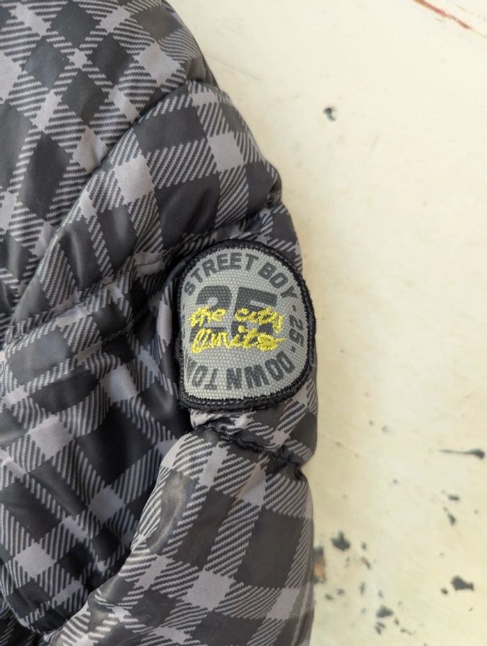 Doudoune à carreaux grise Kid Kanai – Taille 3 ans / 94 cm - photo numéro 6