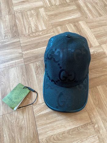 Casquette jumbo de baseball noir Gucci (NEUF)
