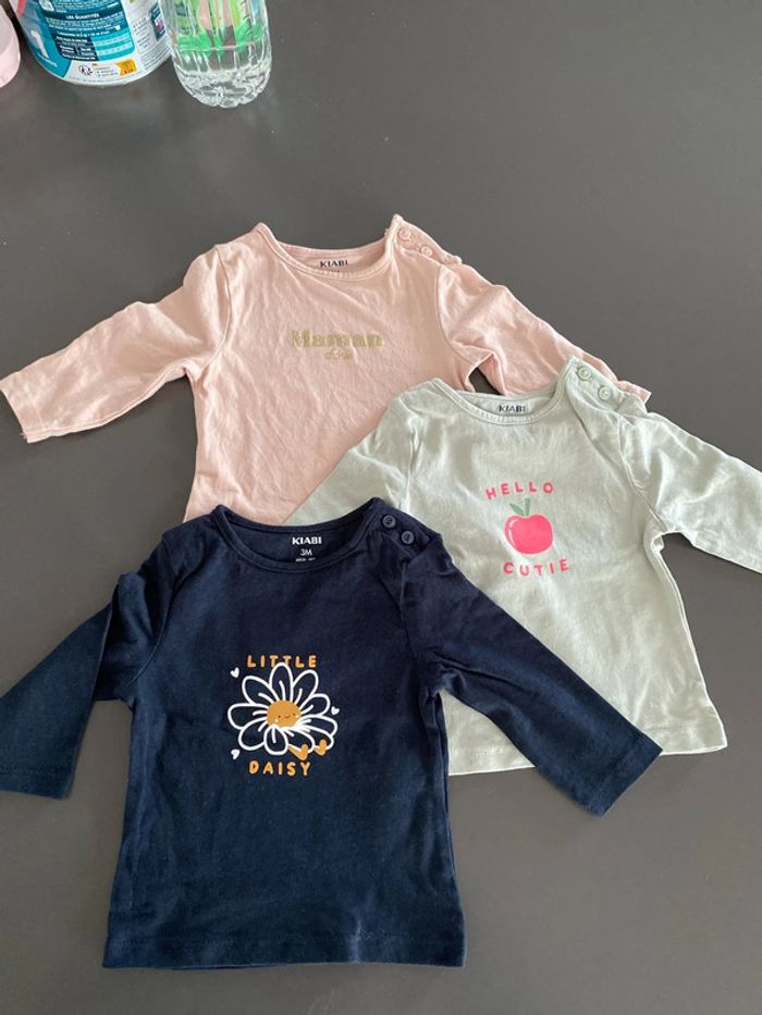 Lot de 3 t-shirt ml kiabi 3 mois