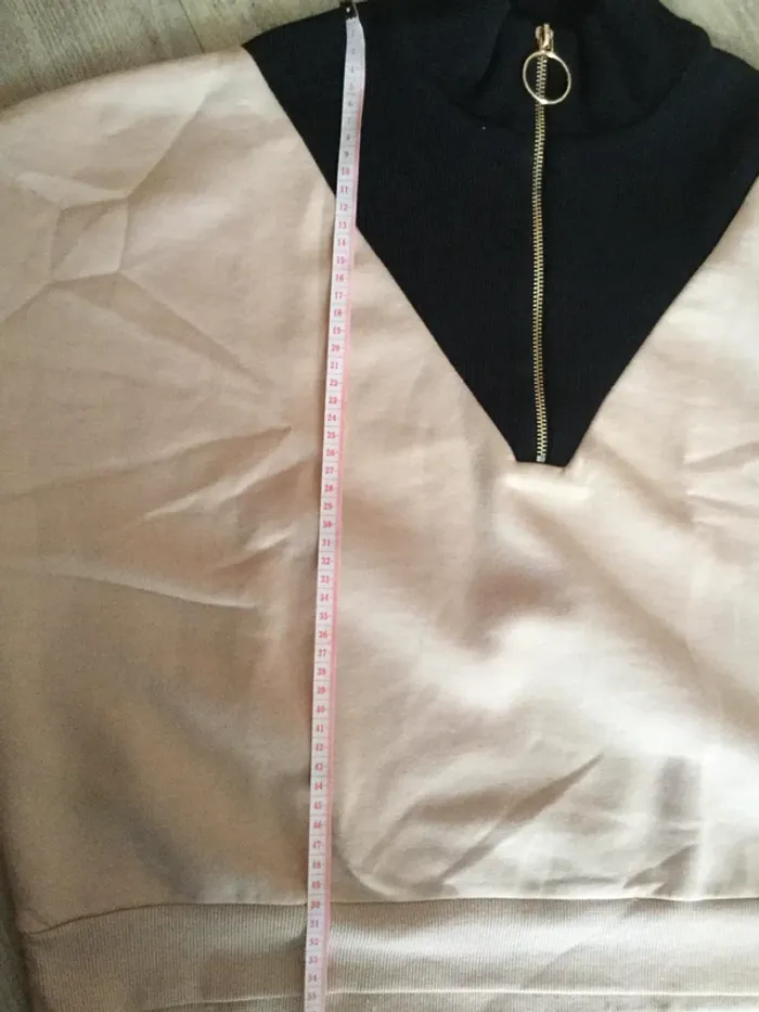 Sweat zippé bicolore - photo numéro 3