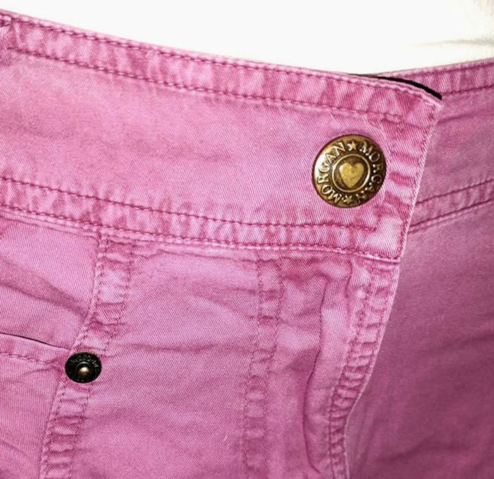 mini jupe courte à volants mauve marque Morgan taille 36 - photo numéro 2