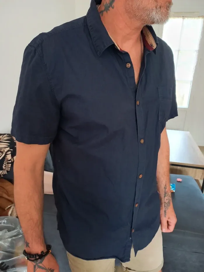 Chemise homme bleue L - photo numéro 2