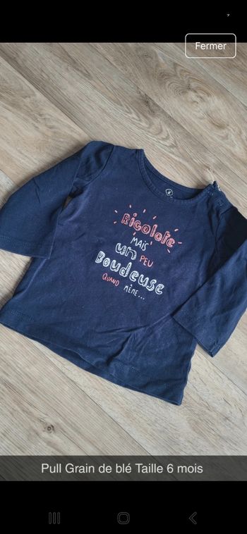 Pull Grain de blé Taille 6 mois