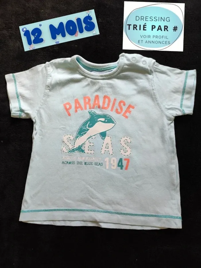 Tee shirt manches courtes 12mois