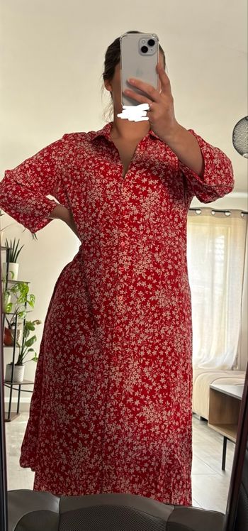 Robe rouge fleurie grain de malice