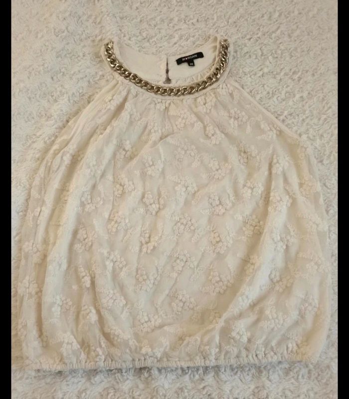 Blouse Morgan dentelle chaîne dorée