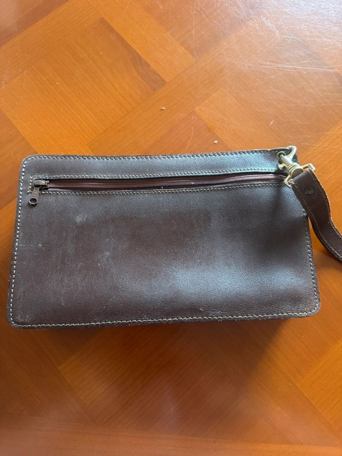 Sublime sacoche à main, homme, cuir, marron, marque le tanneur - photo numéro 10