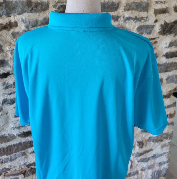 Polo manches courtes bleu turquoise L'Homme Moderne Taille M/L - photo numéro 5