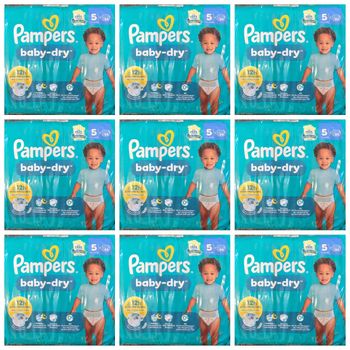 Lot de 234 Couches Pampers Baby Dry 11-16 kg Taille 5 Neuf