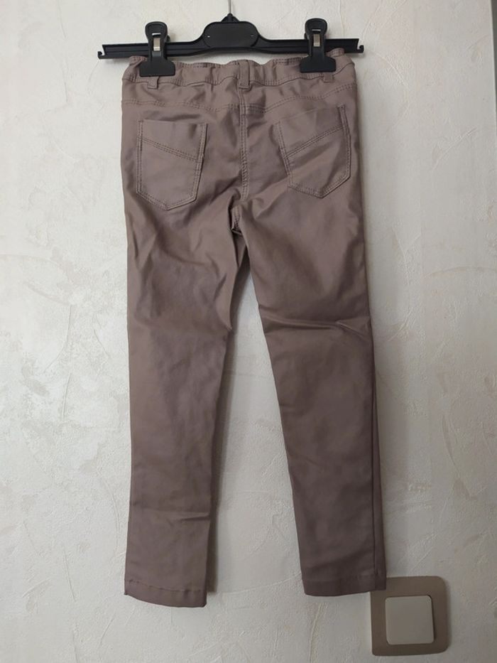 Pantalon beige typé Jean huilé - photo numéro 4