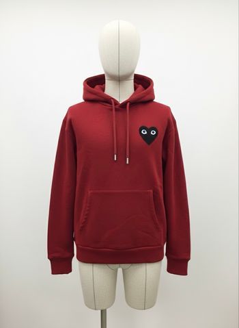 ADJ Paris - Hoodie / Sweat à capuche Coeur - Taille S - Bordeaux