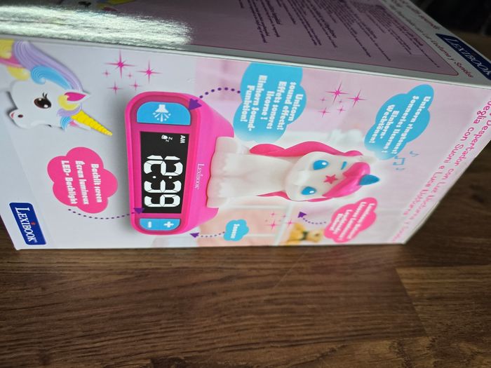 Réveil veilleuse digital LEXIBOOK - Licorne - 3D lumineux et sonore - Blanc et rose - Enfant - photo numéro 6