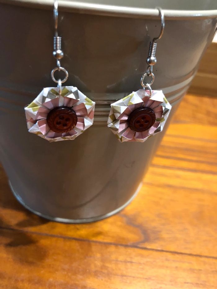 Boucles d’oreilles origami - photo numéro 2