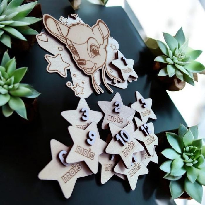 Cartes étape en bois bambi - photo numéro 4