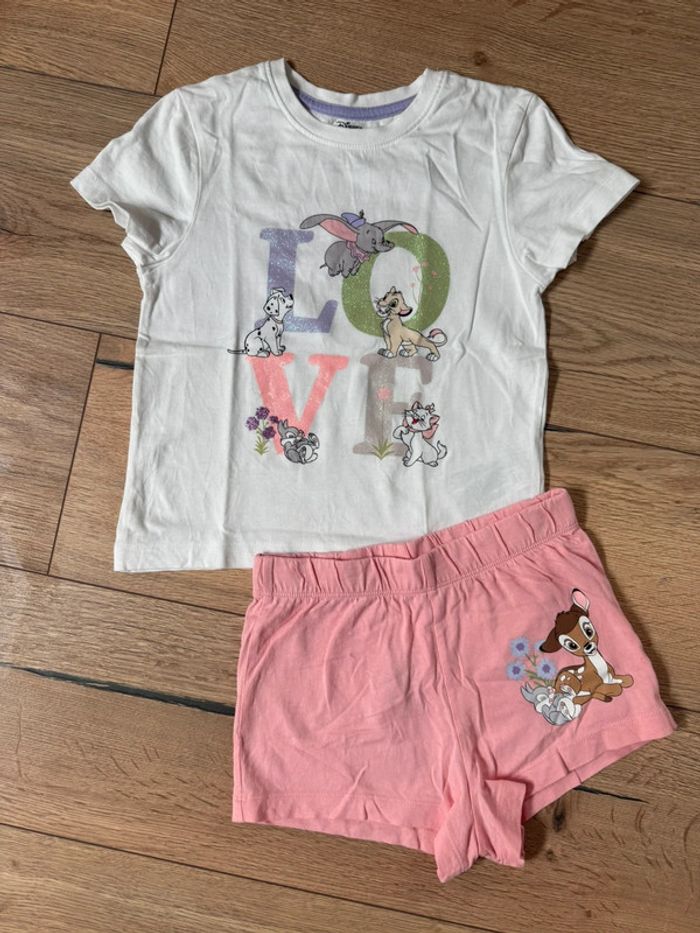 Lot de 2 pyjashorts fille Disney Bambi taille 3-4 ans 104 cm - photo numéro 2
