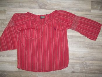 Blouse ample rayée  rouge DDP (TS1)