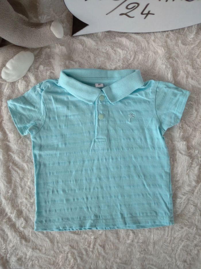 Polo tee shirt chemise manches courtes Garçon 18/24 mois Palmier Zeeman 100% coton - photo numéro 2