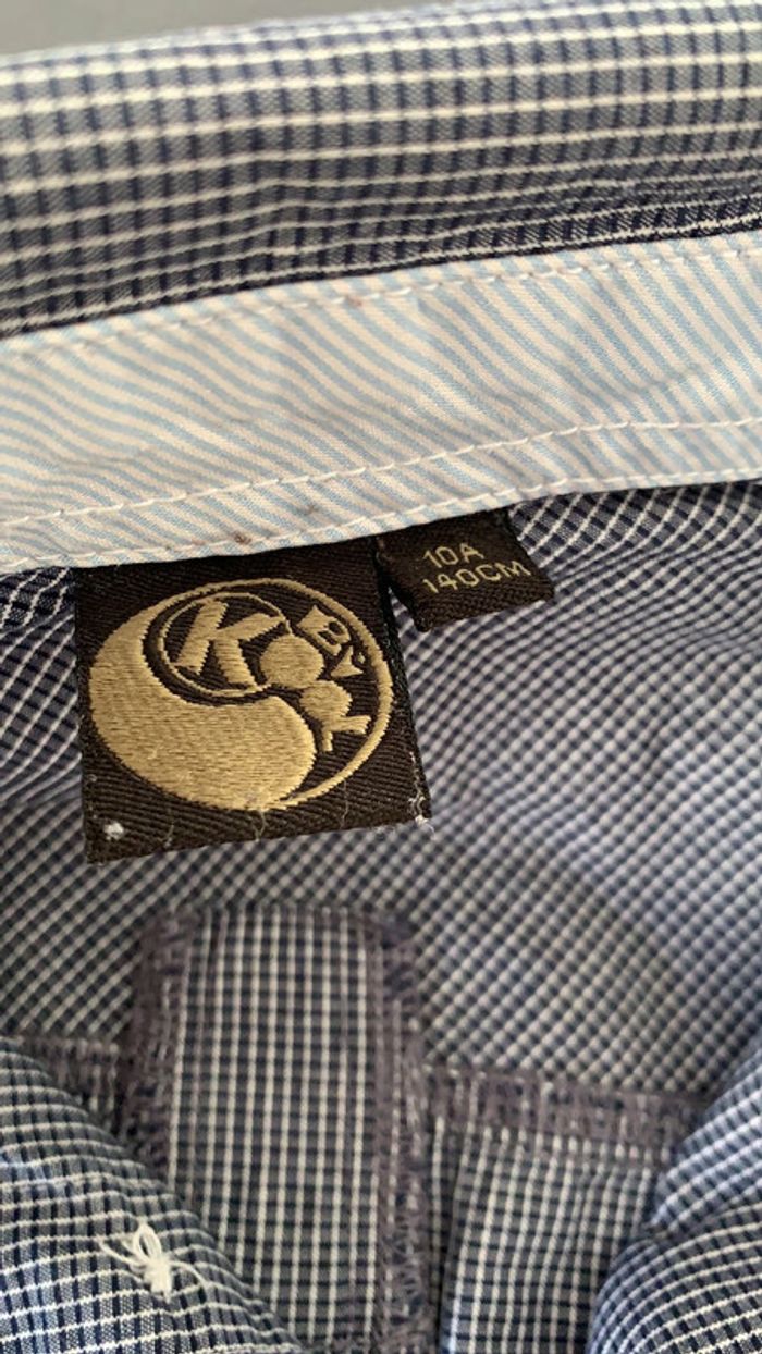 Chemise grise mini carreaux 10 ans - photo numéro 5