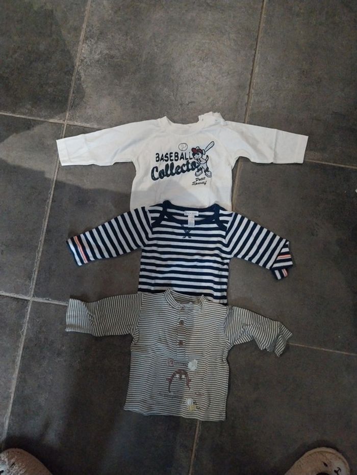 Lot Tee-shirt manches longues 6 mois - photo numéro 3
