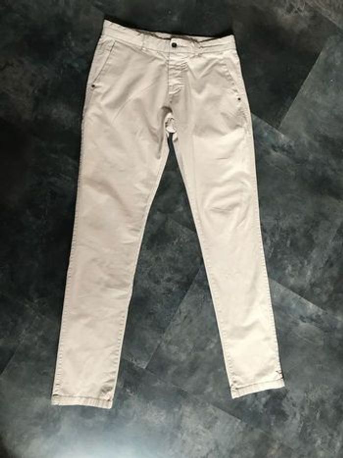 Pantalon chinos beige 36 Devred