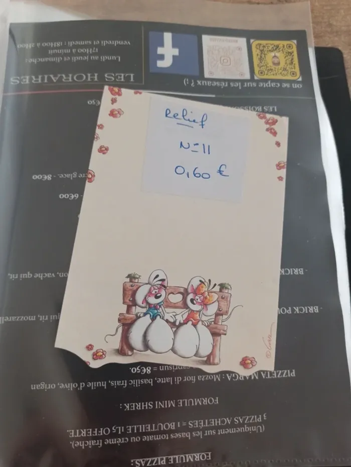 Feuille Diddl relief 11 0,60€