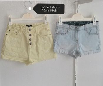 Lot de 2 shorts 10ans Kiabi