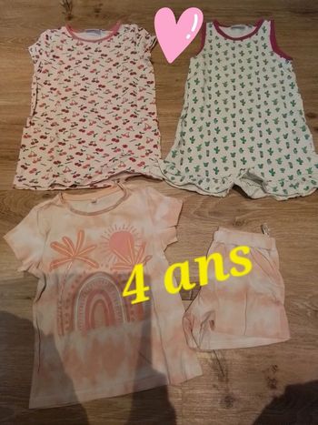 Pyjamas été fille 4 ans 