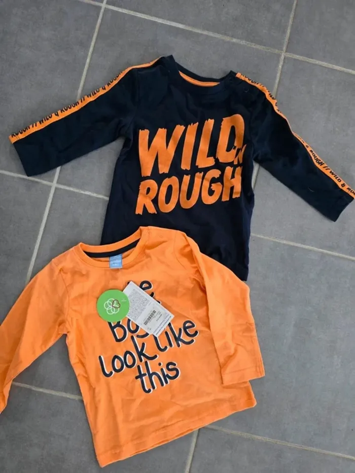 Lot de 2 tee shirts manches longues