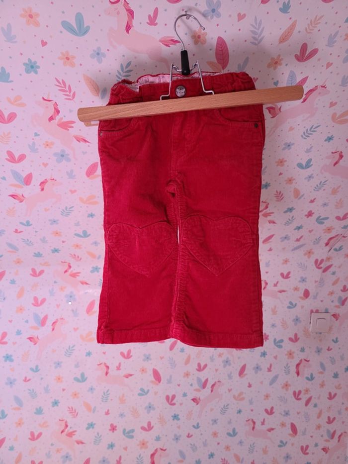 Pantalon en velours cœur