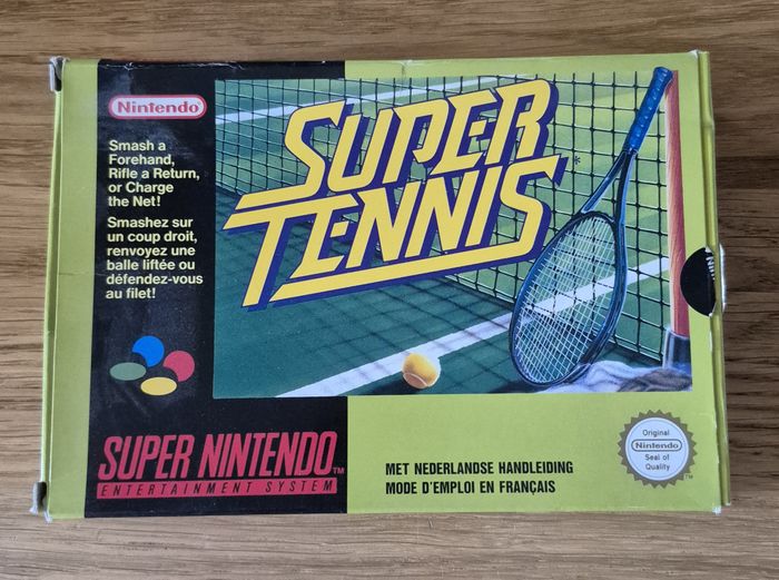 Jeu Super Tennis Super Nintendo SNES Complet ( sans cale ) Pal Fra Fah