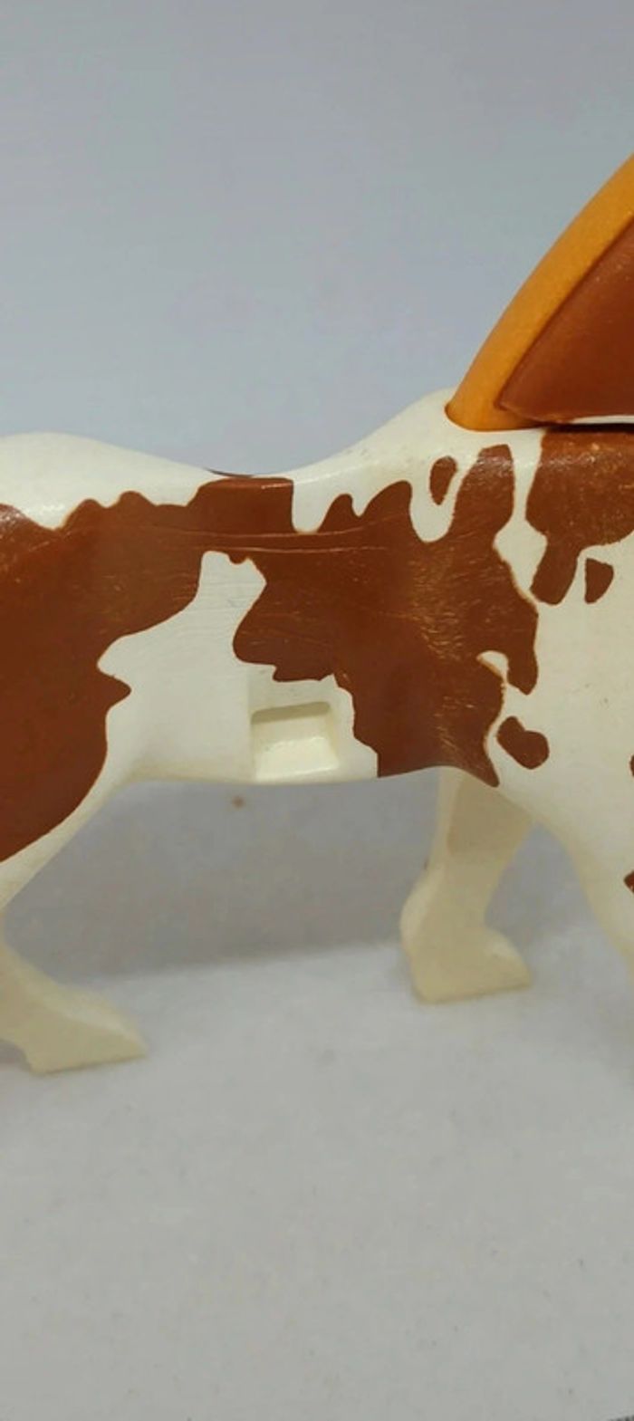 Cheval tacheté crème et marron playmobil - photo numéro 3