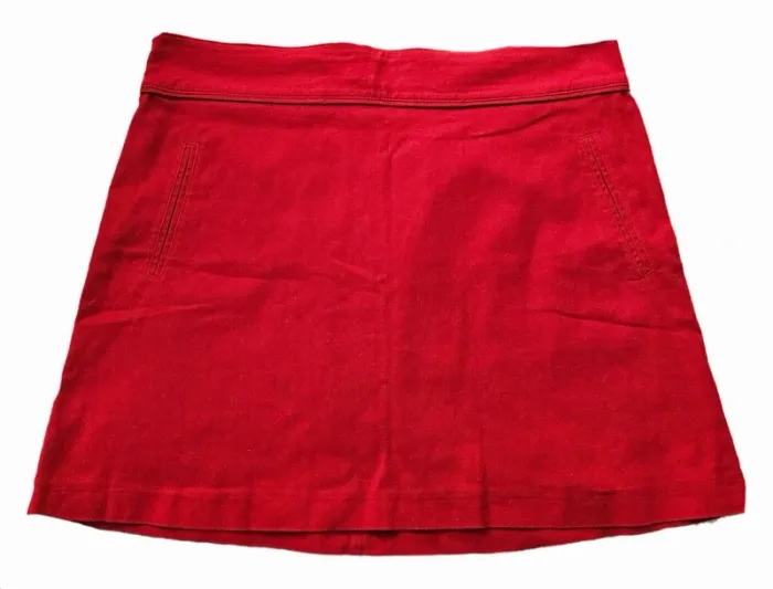 Jupe droite rouge taille 40 camaïeu - photo numéro 2