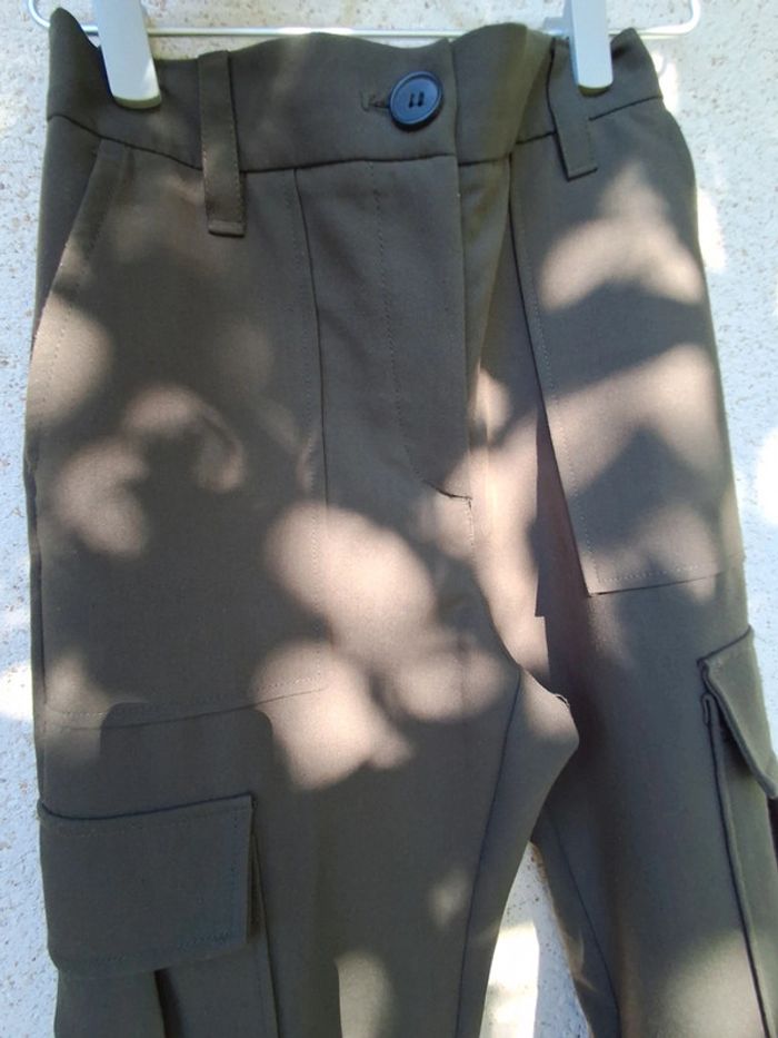 Pantalon cargo Bershka kaki taille 38 - photo numéro 3