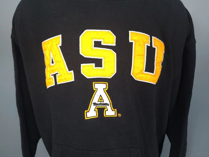 sweat a capuche / Hoodie stadium athletics universitaire - taille XL - homme - noir brodé (145) - photo numéro 3