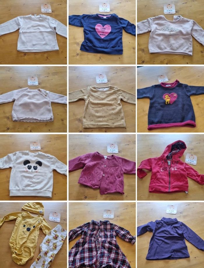 Lot vêtements 6 mois/ 68 cm fille 35 pièces