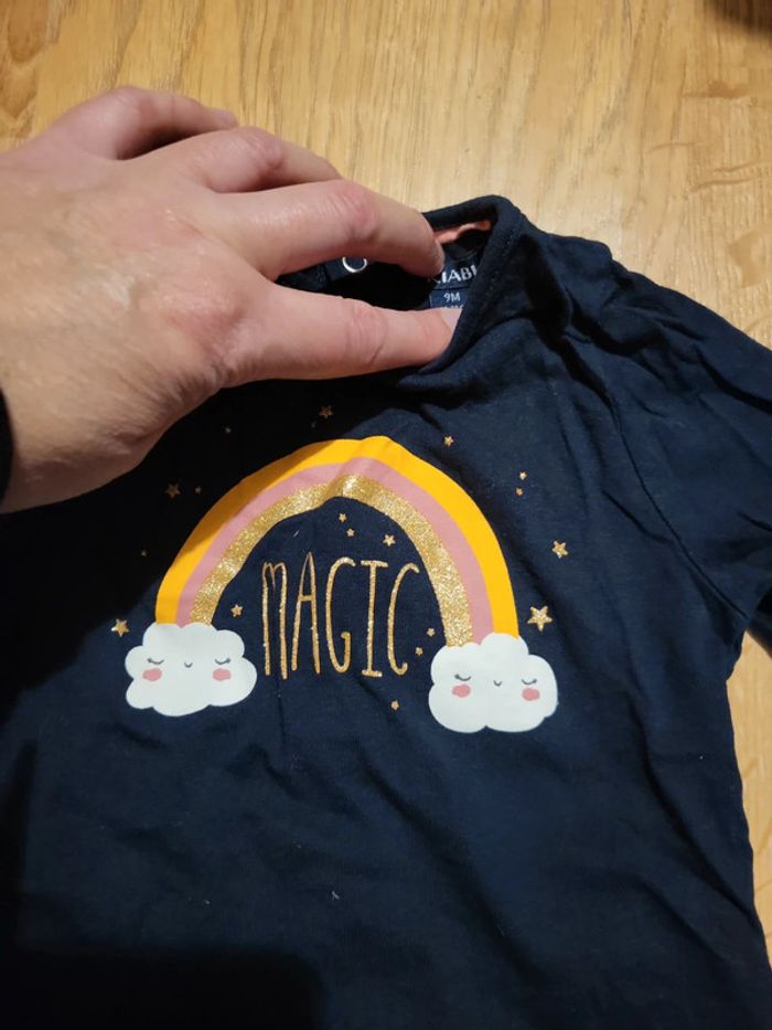 Tee shirt fille 9 mois ,kiabi - photo numéro 2