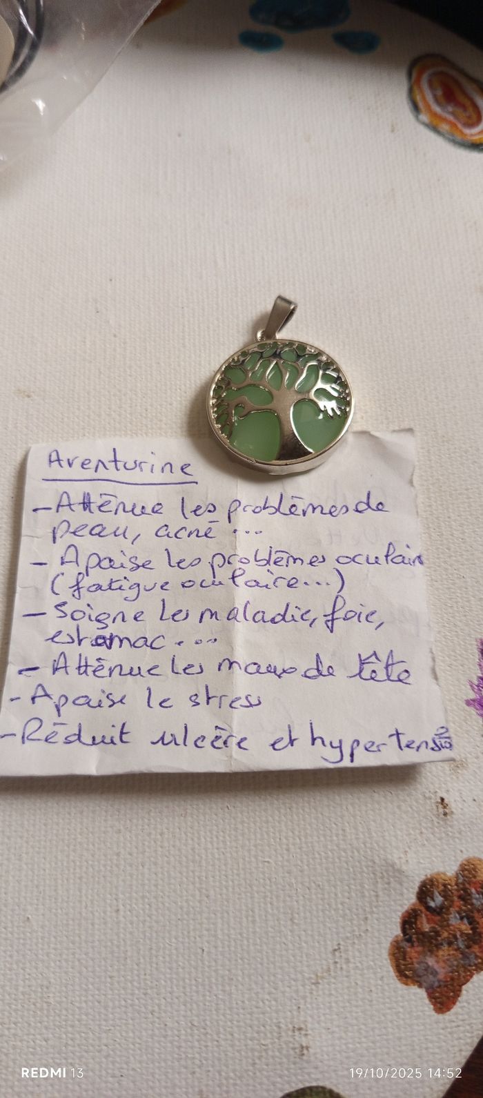 Pendentif en aventurine verte - photo numéro 2