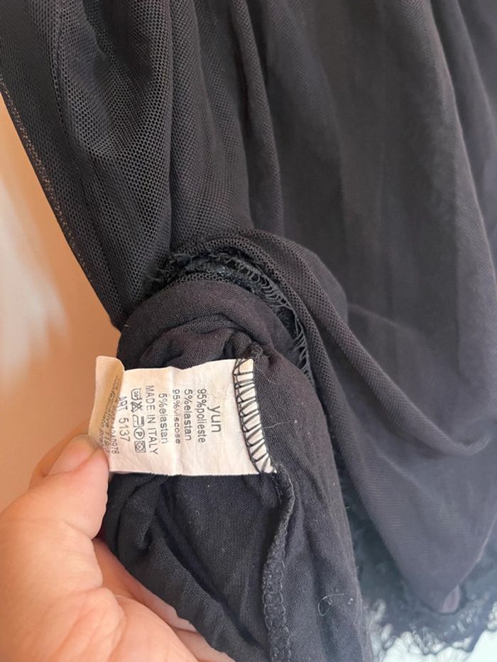 Debardeur noir dentelle chic sexy taille unique - photo numéro 5