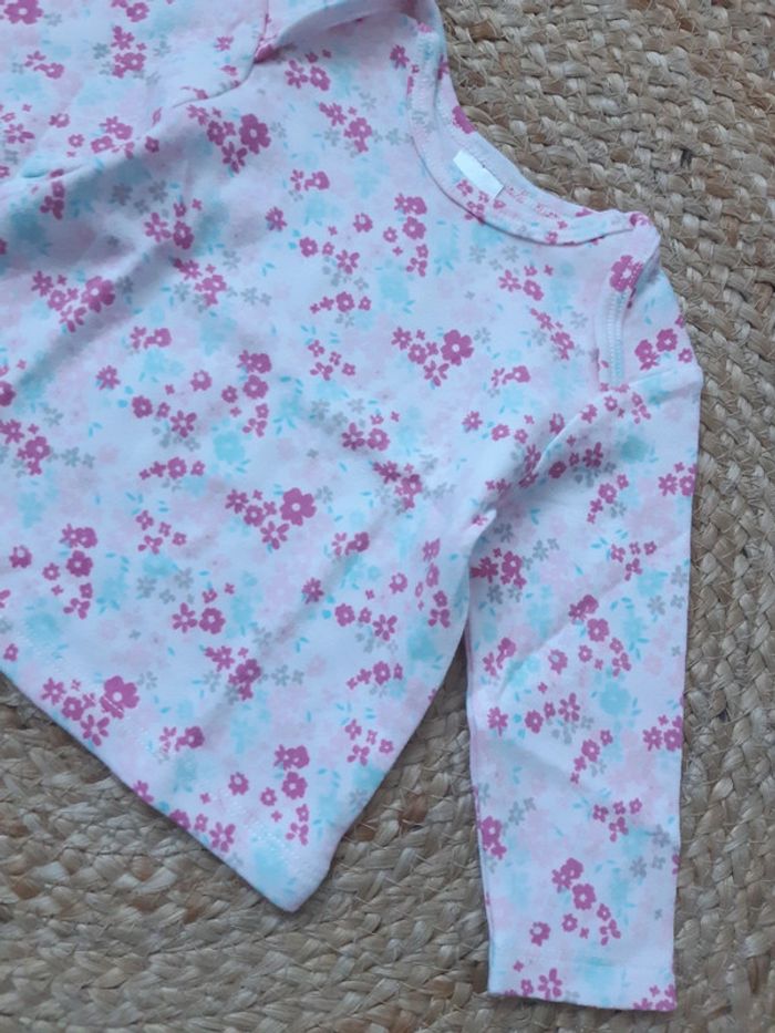 Haut manches longues fleurs Baby Club 62 cm - photo numéro 2