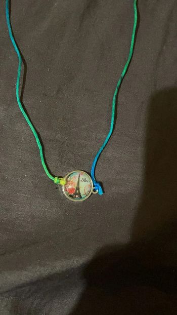 Collier pendentif rond avec images de Paris